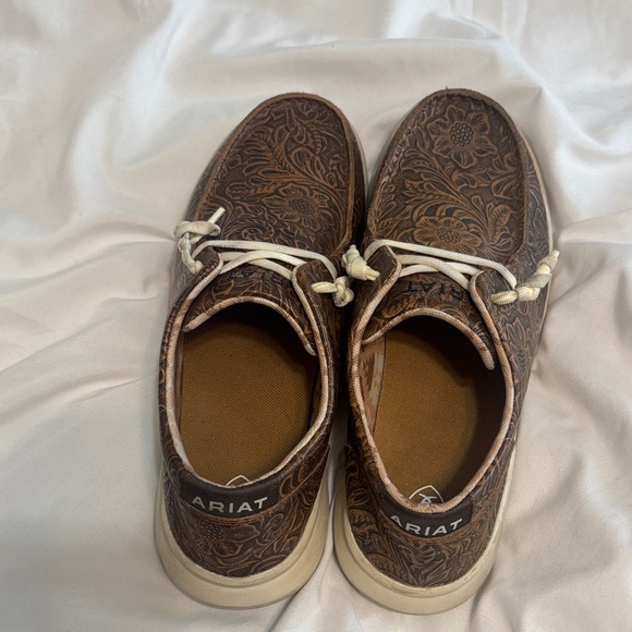 Ariat Men's Floral Brown Loafers - Picture 1 of 5